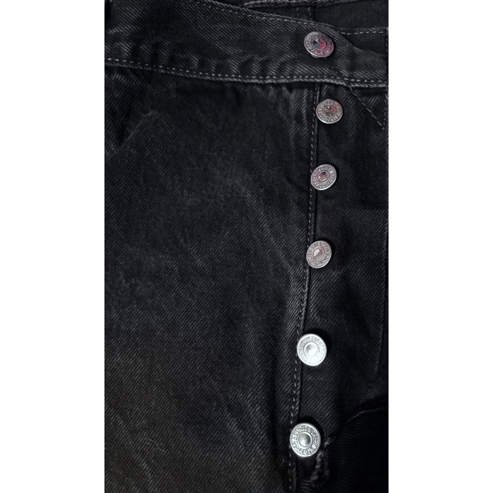 Levi's 501xx‎ Button Fly Jeans Men 44x30 Black Straight Leg Dark Wash Boot Cut